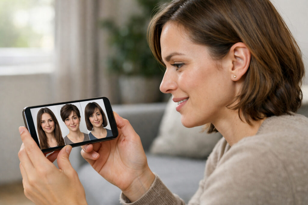 simular cortes de cabelo