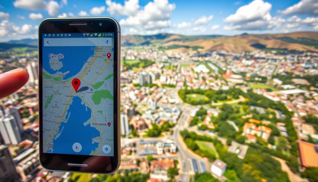 Google Maps visualização por satélite Google Maps visualização por satélite