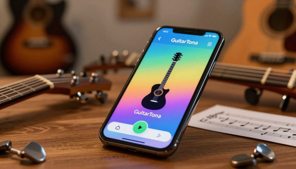 aplicativo GuitarTuna para afinação de violão
