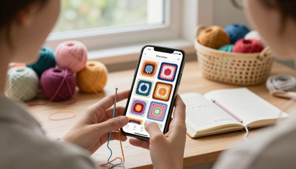 crochê passo a passo no celular