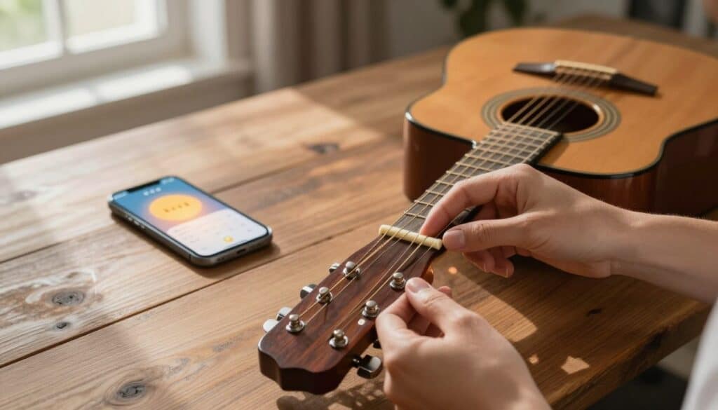 técnica de afinação de violão