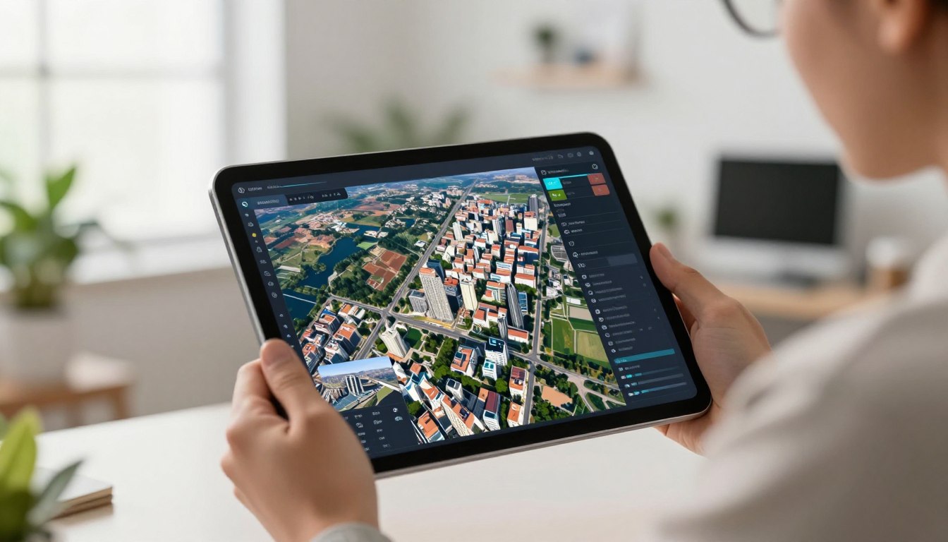 Explore cidades e paisagens com imagens de satélite grátis