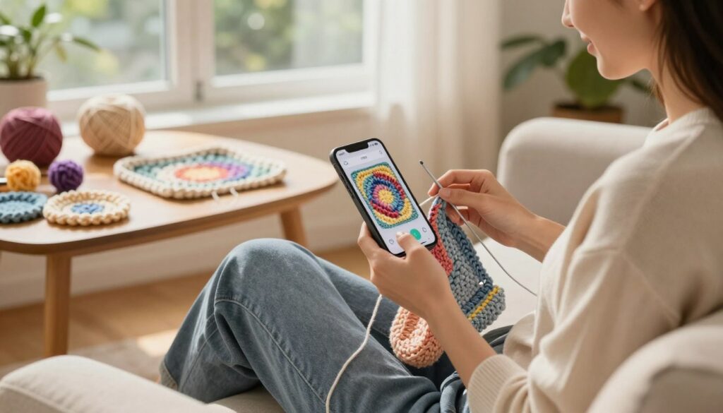 aprender crochê com tecnologia