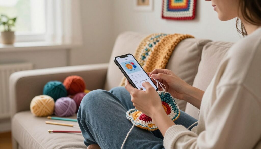 crochê pelo celular
