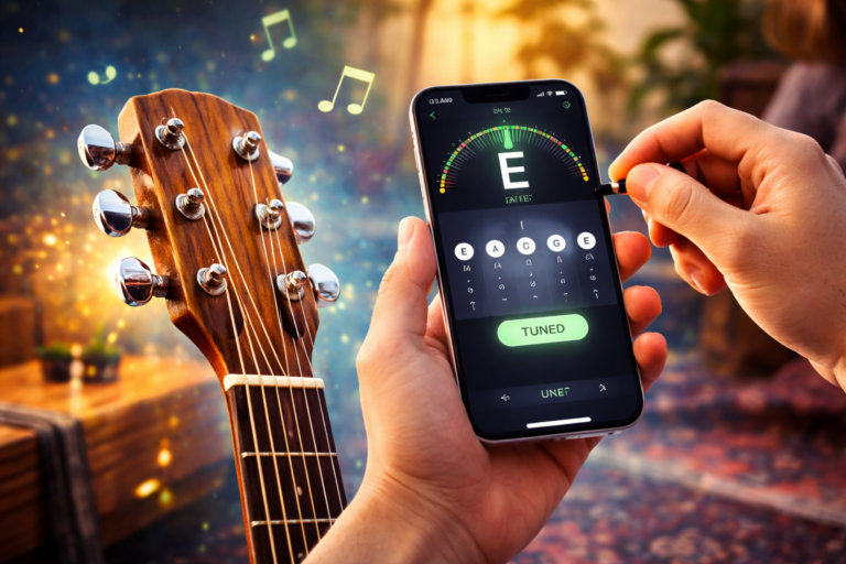 Saiba como afinar seu violão rapidamente com o celular