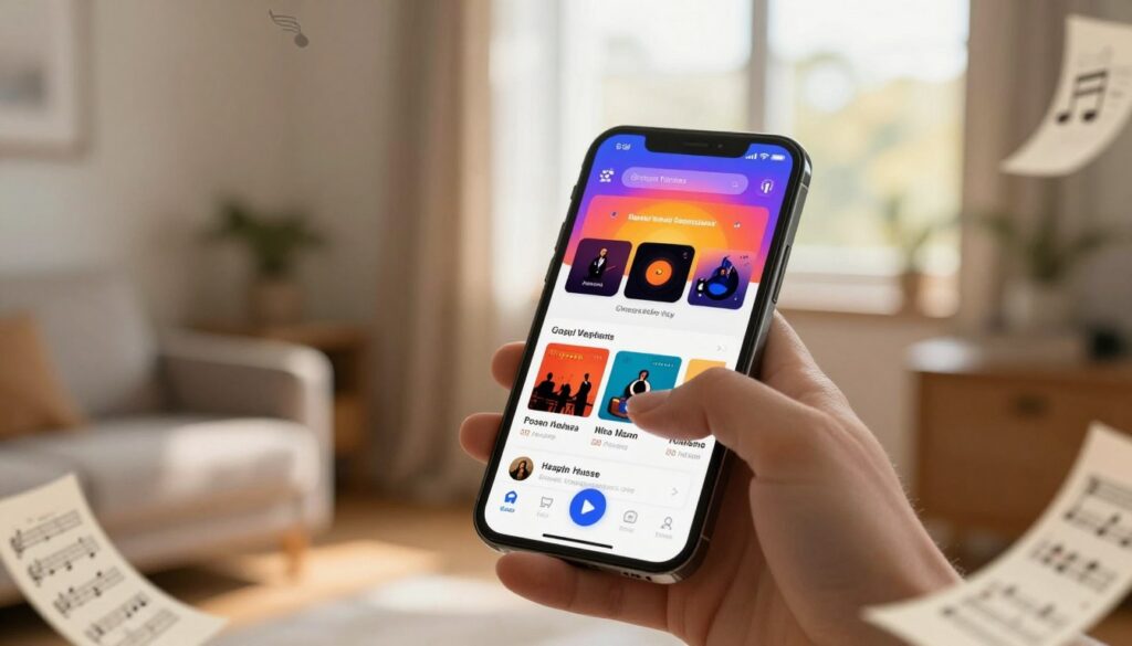 louvores evangélicos no smartphone