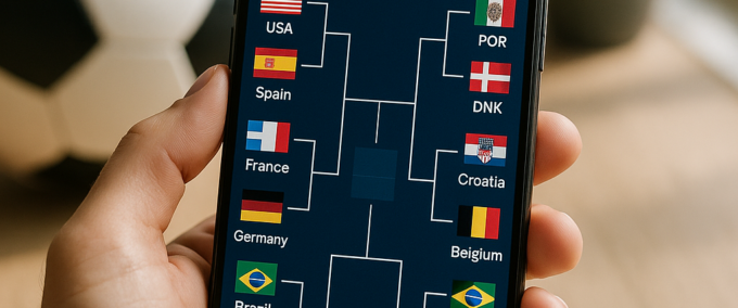 Simule o mata-mata da Copa do Mundo 2026 no celular