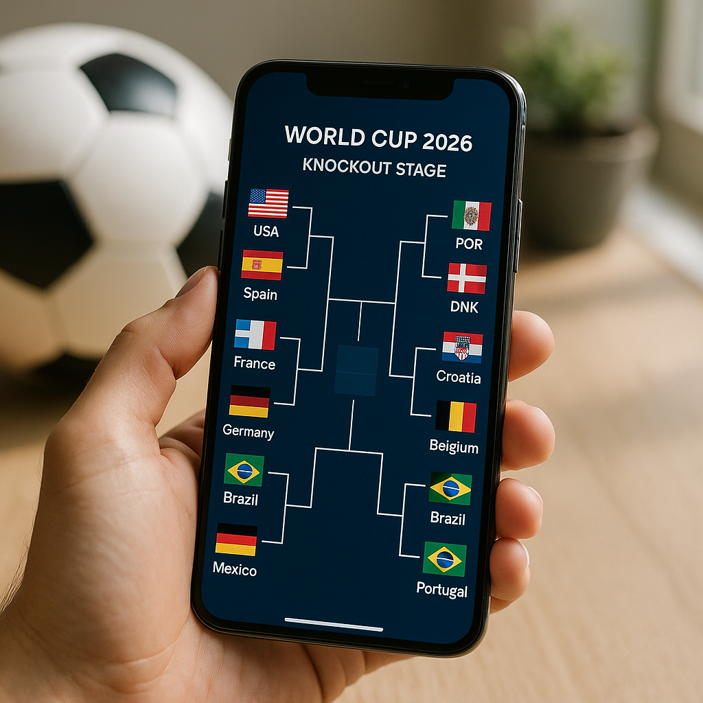 Simule o mata-mata da Copa do Mundo 2026 no celular