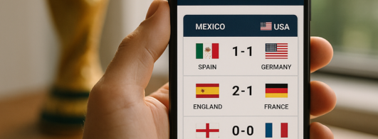 Teste resultados da Copa do Mundo 2026 com app