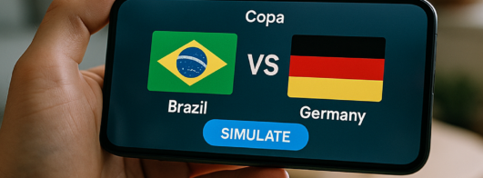 Simular confrontos da Copa com apps no celular