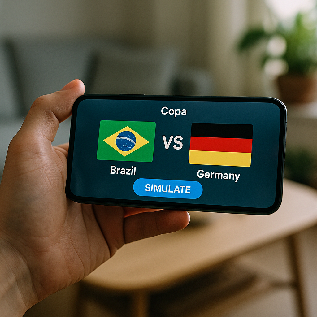 Simular confrontos da Copa com apps no celular
