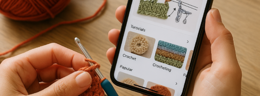 Aprenda fazer crochê no celular com apps grátis