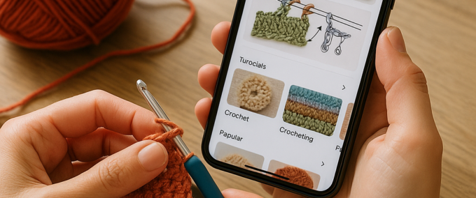 Aprenda fazer crochê no celular com apps grátis