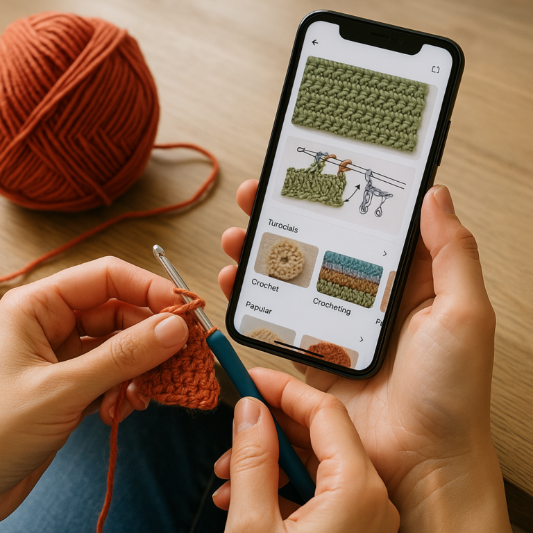 Aprenda fazer crochê no celular com apps grátis