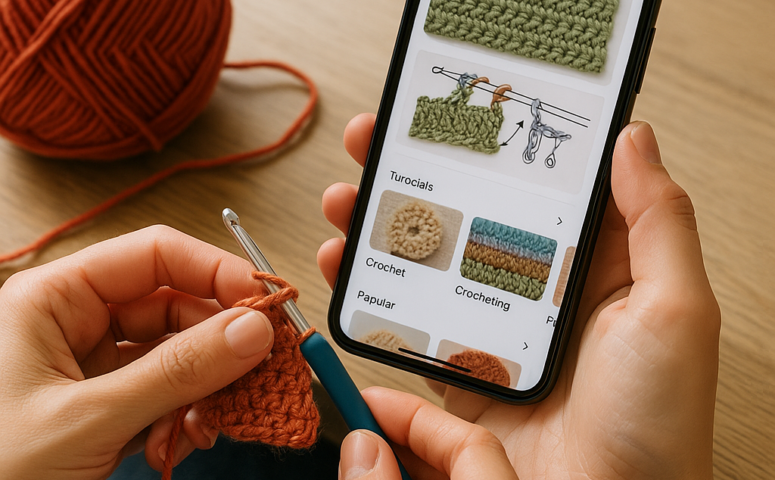 Aprenda fazer crochê no celular com apps grátis