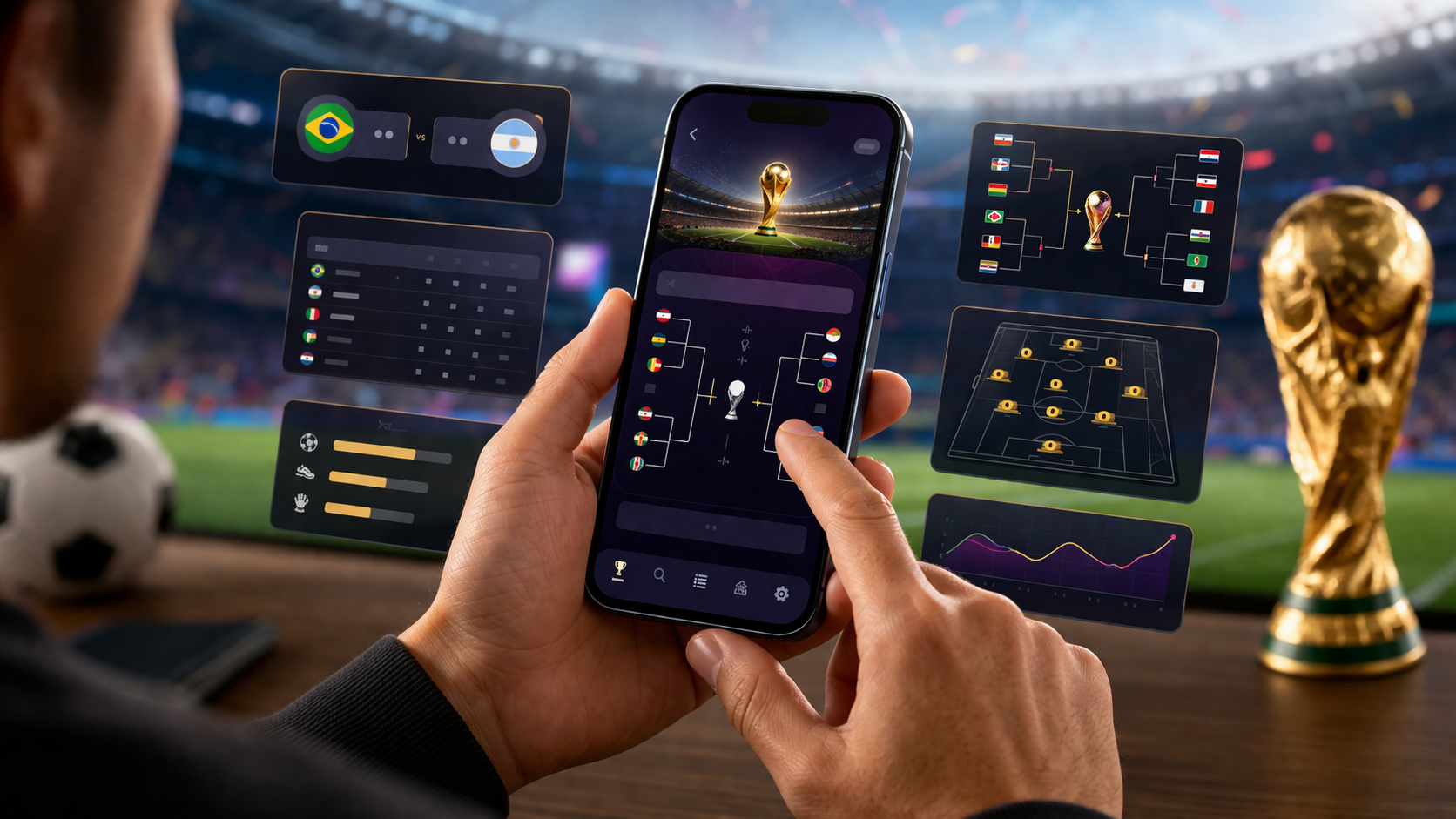 Aplicativo para simular mata-mata da Copa 2026