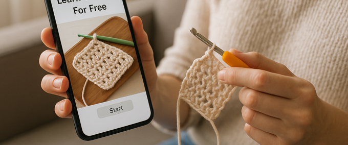 Aprenda Crochê Grátis com App no Celular