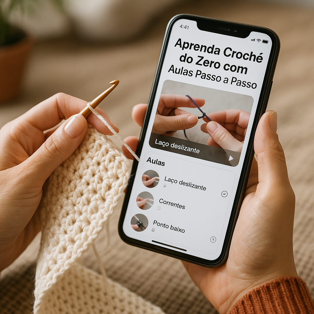Aprenda Croche do Zero com Aulas Passo a Passo