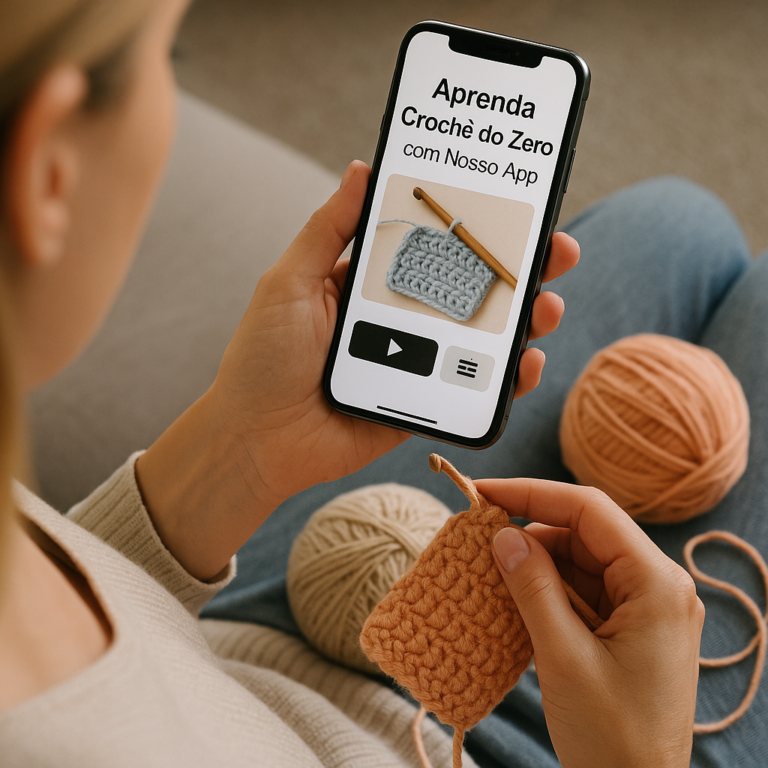 Aprenda Crochê do Zero com Nosso App