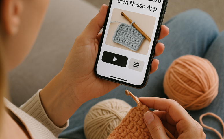 Aprenda Crochê do Zero com Nosso App