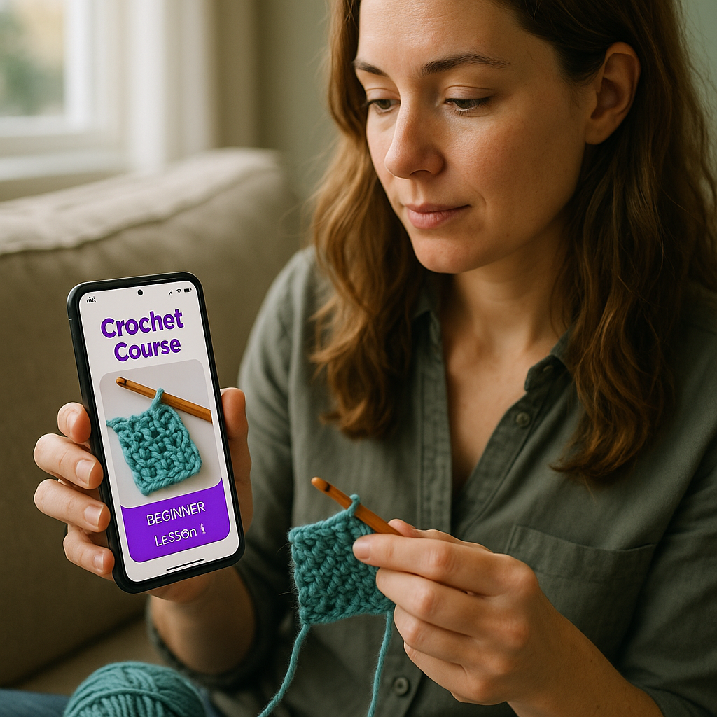 Aprenda Croche com App: Curso Completo