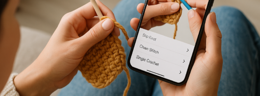 App Grátis de Crochê com Aulas para Iniciantes