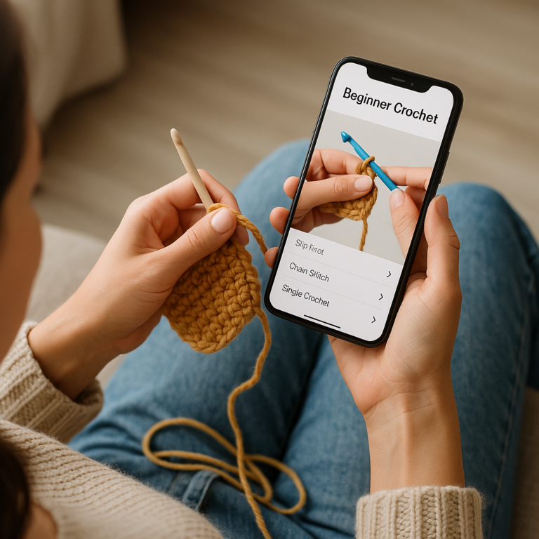 App Grátis de Crochê com Aulas para Iniciantes