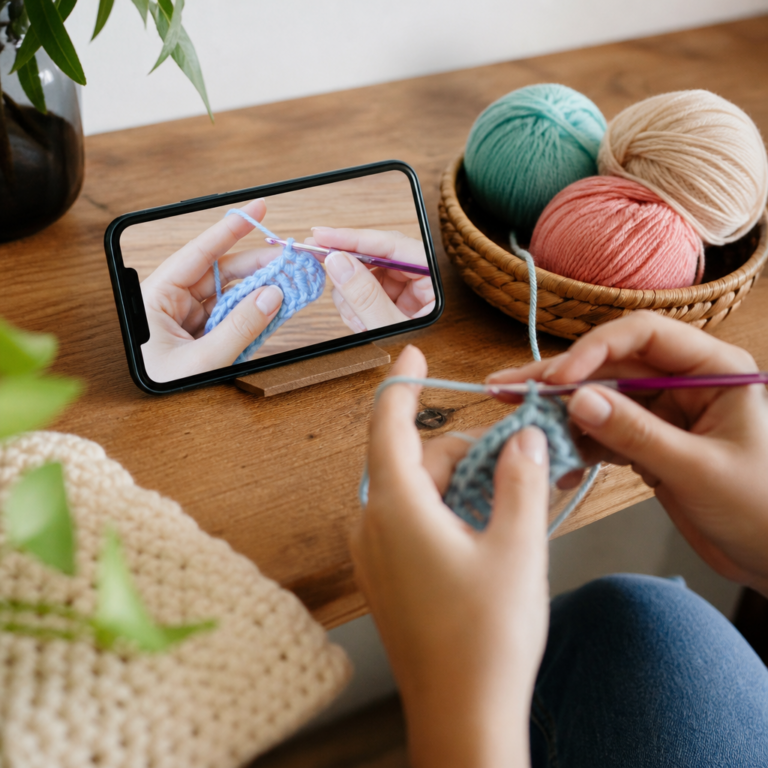 Tutoriais de Crochê no Celular: Aprenda Fácil