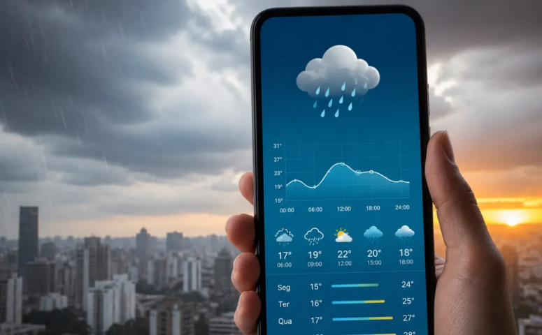 App para Acompanhar Chuva, Clima e Temperatura