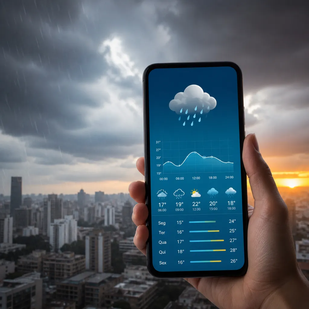 App para Acompanhar Chuva, Clima e Temperatura