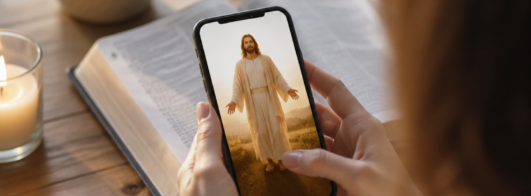Versículos e Fé Diária com App de Cartas de Jesus