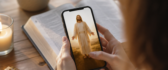 Versículos e Fé Diária com App de Cartas de Jesus