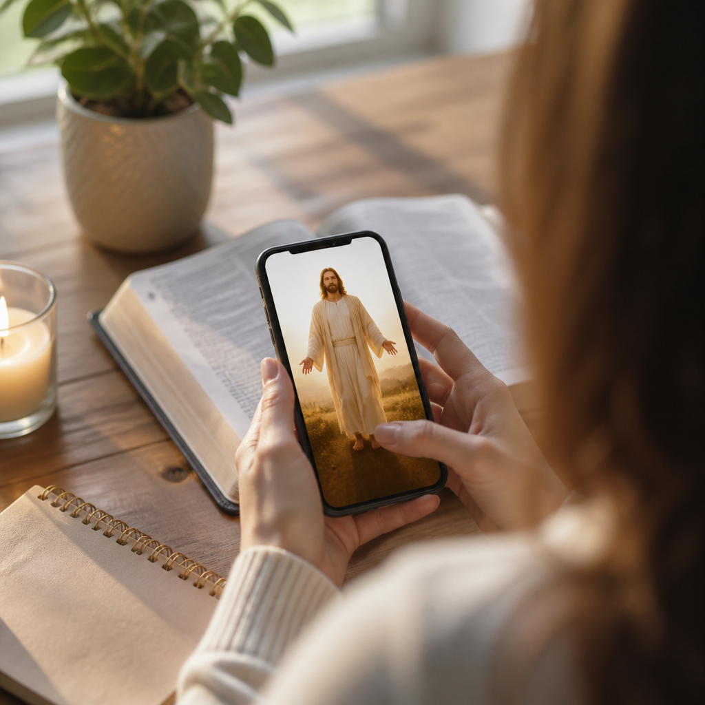 Versículos e Fé Diária com App de Cartas de Jesus