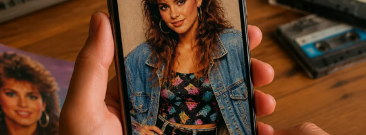 Transforme sua Foto: Vire dos Anos 80 no Celular