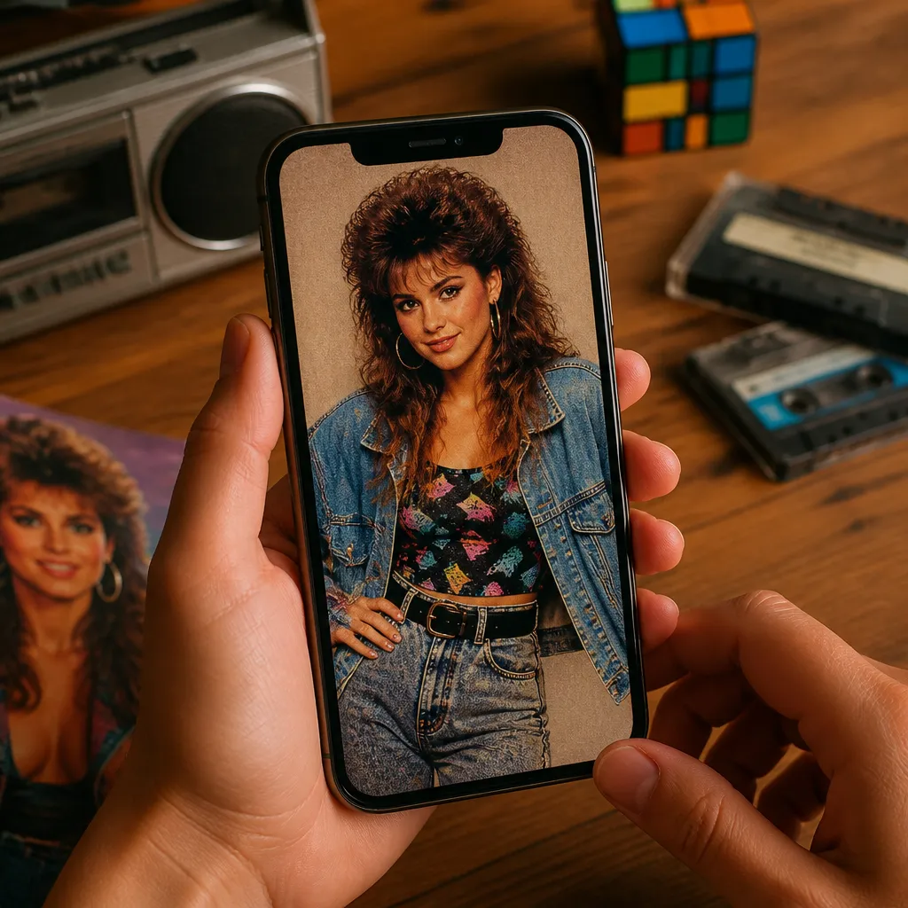Transforme sua Foto: Vire dos Anos 80 no Celular