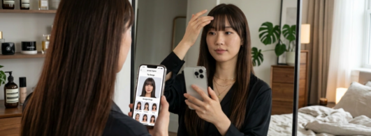 App de Cabelo Feminino: Teste Cortes e Cores
