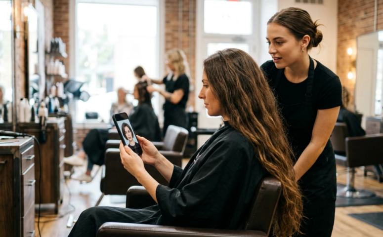 Você pode testar um novo corte de cabelo antes de mudar
